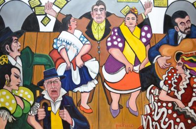 Ferdie Pacheco "The Old Flamenco's" Oil on Canvas 44"x68" **Price On Request**