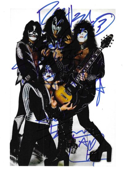 KISS, Band Signed 8.5x11 Photograph