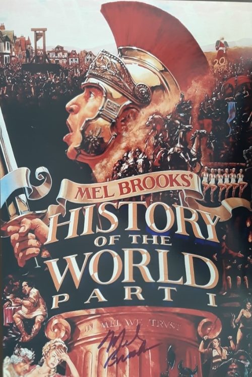 Mel Brooks, History of the World: Part1", Signed 12x18 Movie Poster Print