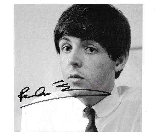 Paul McCartney, Signed 8.5"x11" Photograph