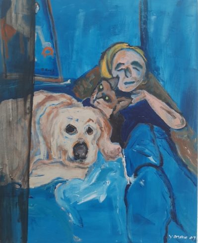 Burt Young "Happy Place" Original 30"x24"