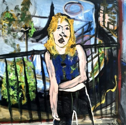 Burt Young "The Match" Original 36"x36"