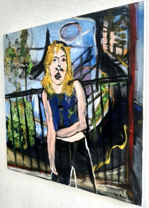 Burt Young "The Match" Original 36"x36" - Image 2