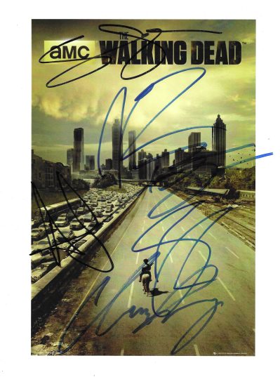 Walking Dead Cast, Signed 8.5x11 Photograph by 5 Cast Members!