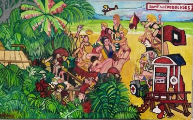 Ferdie Pacheco "Save the Everglades" 36"x60" Ybor City, Tampa