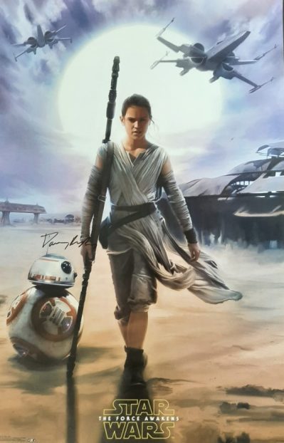 Daisy Ridley " The Force Awakens" Signed 36x24 Movie Poster