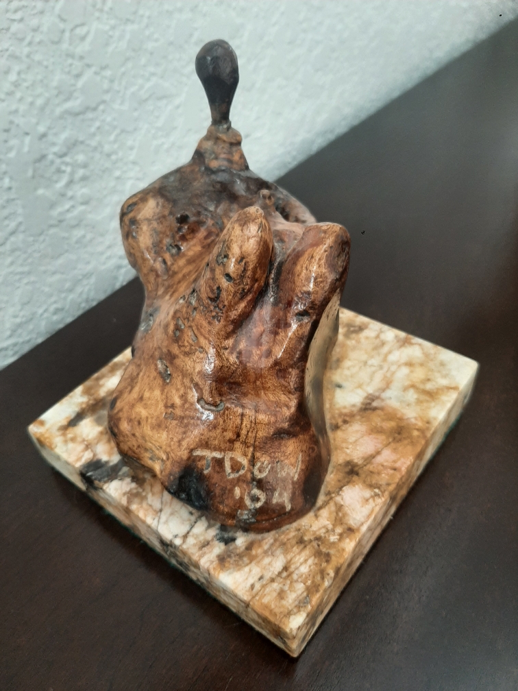 Tony Dow "Waiting" Original Wood Sculpture - Image 2