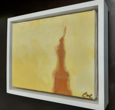 Eve Plumb “Statue of Liberty #1” Oil on Canvas 7″x9″ Framed