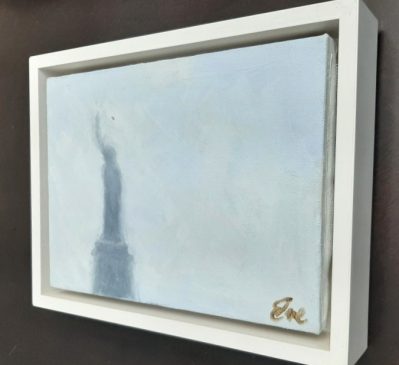Eve Plumb “Statue of Liberty #2” Oil on Canvas 7″x9″ Framed