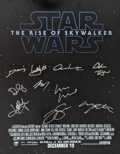 Star Wars "The Rise Of Skywalker" Cast Signed 20x16 Poster by 10 stars!