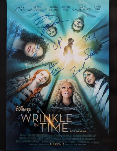 Cast Signed "A Wrinkle In Time" 20x16 Poster by 6 Stars!