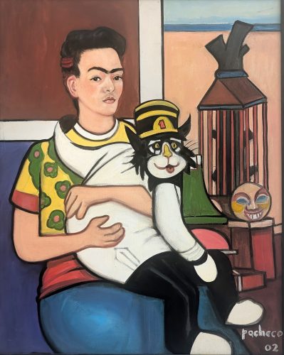 Ferdie Pacheco “Frida and the Trolley Kat” 30″x24″