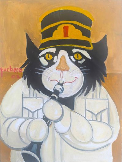 Ferdie Pacheco “Trolley Kat with Clarinet” 24″x18″ 2002